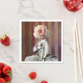 Blumenintrikum Rosa-Peony-Maske Serviette (Beispiel)