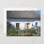 Blumenirische Hütte Postkarte (Vorne/Hinten)