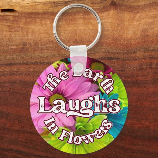 Blumenischer Schlüsselanhänger - Die Erde lacht in (Vorderseite)