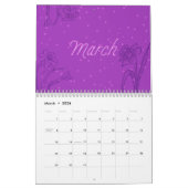 Blumenjahr: niedliche bunt saisonale Blume Kalender (Mär 2026)