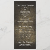 Blumenjar Gelbe Hochzeitsfeier Programm (Rückseite)