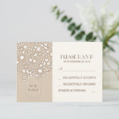 Blumenjar Hochzeit RSVP Karten (Stehend Vorderseite)