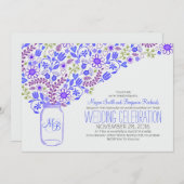 Blumenjar niedliche Blume Einladungen zur Hochzeit (Vorne/Hinten)