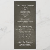 Blumenjar rosa elegante Hochzeitsprogramme Programm (Rückseite)