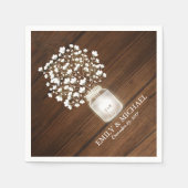 Blumenjar rustikale Hochzeit Serviette (Vorderseite)