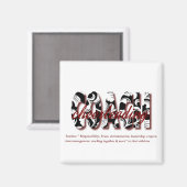 Blumenjubelmagnet Magnet (Vorderseite/Rückseite)