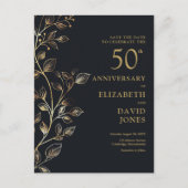 Blumenjubiläum 50. Hochzeit Save the Date Postkarte (Vorderseite)