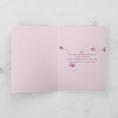 Blumenjubiläum Rosa Foto Karte (Innenseite)