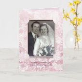 Blumenjubiläum Rosa Foto Karte (Gelbe Blume)