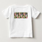 Blumenjungen T - Shirt Pink Asters & ihr Name (Rückseite)