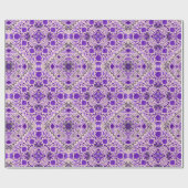 Blumenkacheln in violett- und wattenrosa geschenkpapier (Flach)