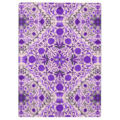 Blumenkacheln in violett- und wattenrosa klemmbrett (Rückseite)