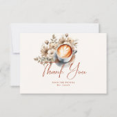 Blumenkaffee Brautparty Danke Karte (Vorderseite)