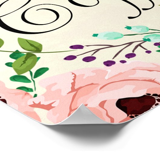 Blumenkaffee Poster (Ecke)