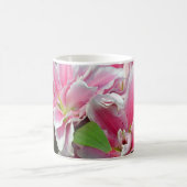 Blumenkaffee-Tasse der rosa Stargazerlilie Kaffeetasse (Mittel)
