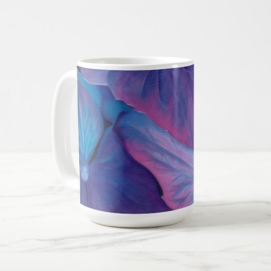 Blumenkaffee-Tasse - Hydrangea Kaffeetasse (Vorderseite Links)