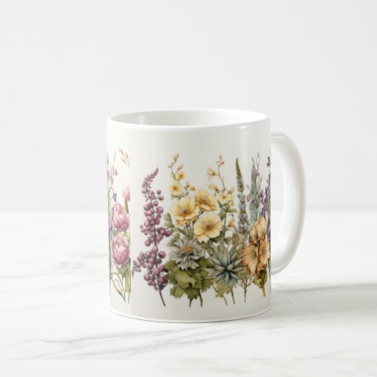 Blumenkaffee-Tasse Kaffeetasse (VorderseiteRechts)