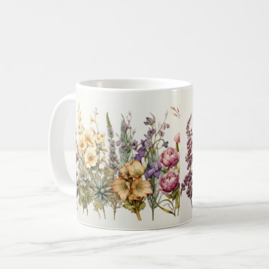 Blumenkaffee-Tasse Kaffeetasse (Vorderseite Links)