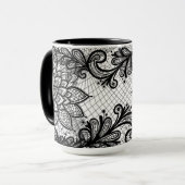 BlumenKaffeetasse der spitze-B&W Tasse (Vorderseite Links)