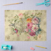 Blumenkäfig Gold Decoupage Seidenpapier (Basteln)