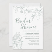 Blumenkäfig Grüne Brautdusche Einladung (Vorderseite)