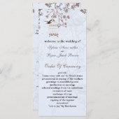 Blumenkäfig, Liebesvögel Hochzeitsprogramme Programm (Vorne/Hinten)