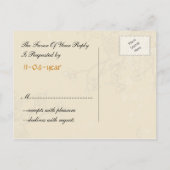 Blumenkäfig, Vögel UAWG Einladungspostkarte (Rückseite)