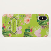 Blumenkakteen, Personalisierte Pastellfarben Case-Mate iPhone Hülle (Rückseite (Horizontal))