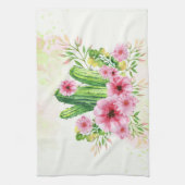 Blumenkaktus Geschirrtuch (Vertikal)