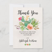 Blumenkaktus Kinderdusche als Ihre Karte (Vorderseite)