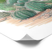 Blumenkaktus Poster (Ecke)