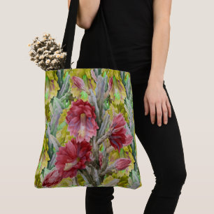 BLUMENKAKTUS, ROT PINK GELBE BLUMEN TASCHE