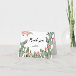 Blumenkaktus stehend Dankeschön Karte