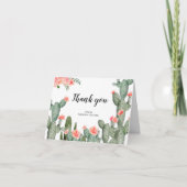 Blumenkaktus stehend Dankeschön Karte (Vorderseite)