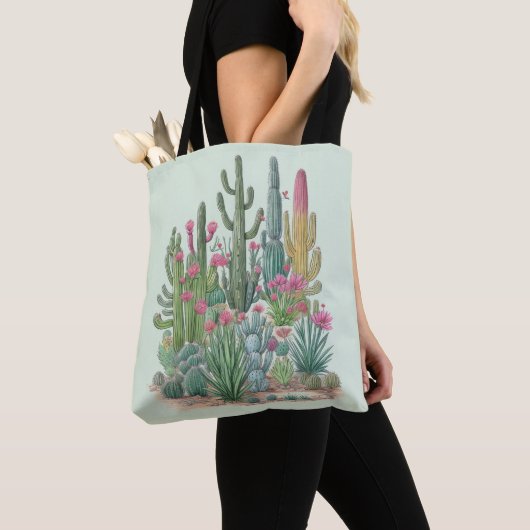 Blumenkaktus Tasche (Von Nahem)