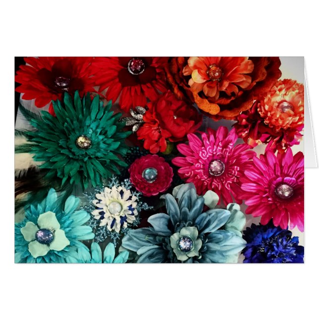 BlumenKaleidescope leere Anmerkungs-Karte (Vorderseite (Horizontal))