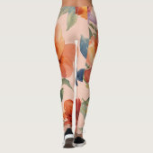 Blumenkaleidoskop: Design der mehrfarbigen Blume Leggings (Rückseite)
