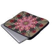 BlumenKaleidoskop-Laptop-Hülse Laptopschutzhülle (Vorne Knopf)
