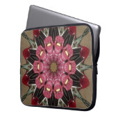 BlumenKaleidoskop-Laptop-Hülse Laptopschutzhülle (Vorderseite Links)