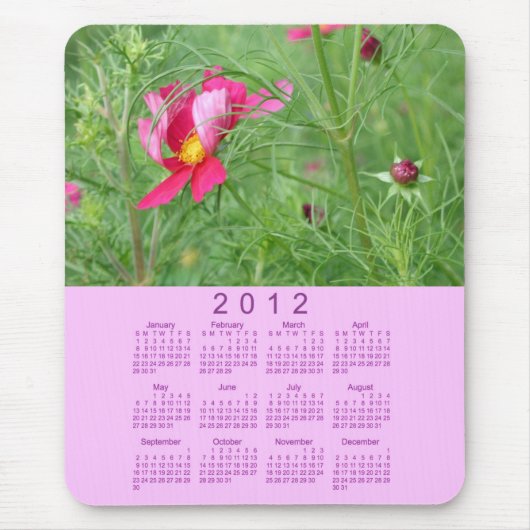 Blumenkalender 2012 mousepad (Vorne)