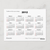 Blumenkalender 2012 postkarte (Rückseite)