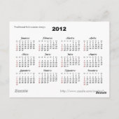 Blumenkalender 2012 postkarte (Rückseite)