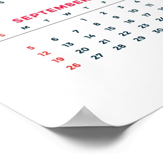 Blumenkalender 2021 poster (Ecke)