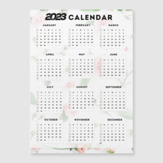 Blumenkalender 2023 magnetkarte