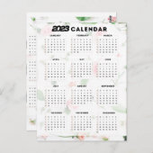 Blumenkalender 2023 postkarte (Vorne/Hinten)