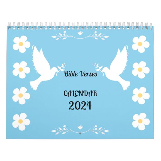 Blumenkalender 2024 mit Bibelversen Kalender (Titelbild)