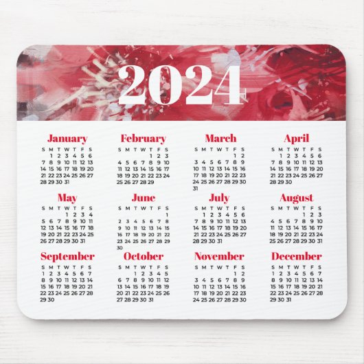 Blumenkalender 2024 mousepad (Vorne)