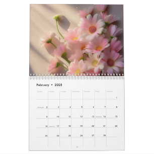 Blumenkalender 2025: Bereich der botanischen Blume Kalender