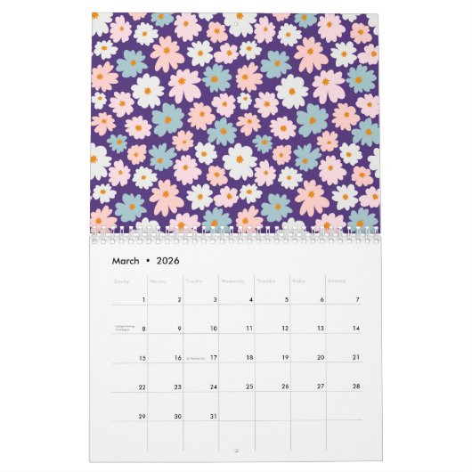 Blumenkalender 2025 kalender (Mär 2026)