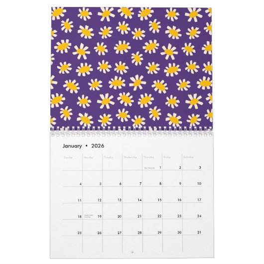 Blumenkalender 2025 kalender (Jan 2026)